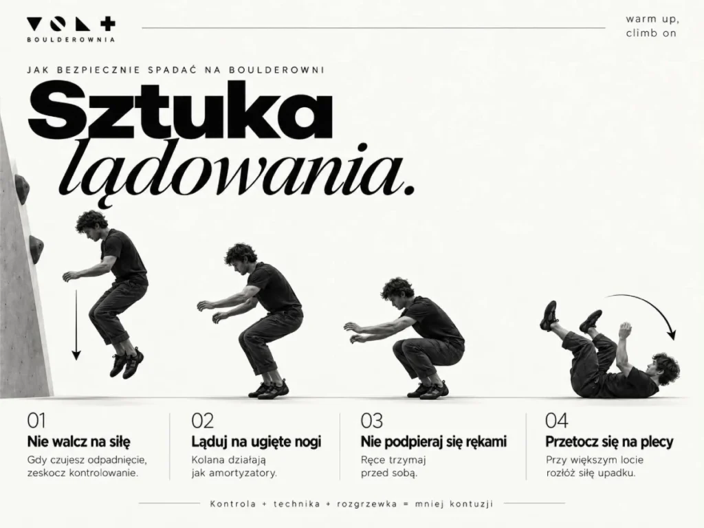 Jak bezpiecznie spadać na boulderowni